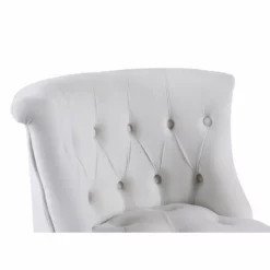 Pemberly Row Velvet Office Chair With Adjustable 360 Degree Swivel In White 38 Pemberly Row Velvet Office Chair With Adjustable 360 Degree Swivel In White -CYMAX Sales 2761535 9 L