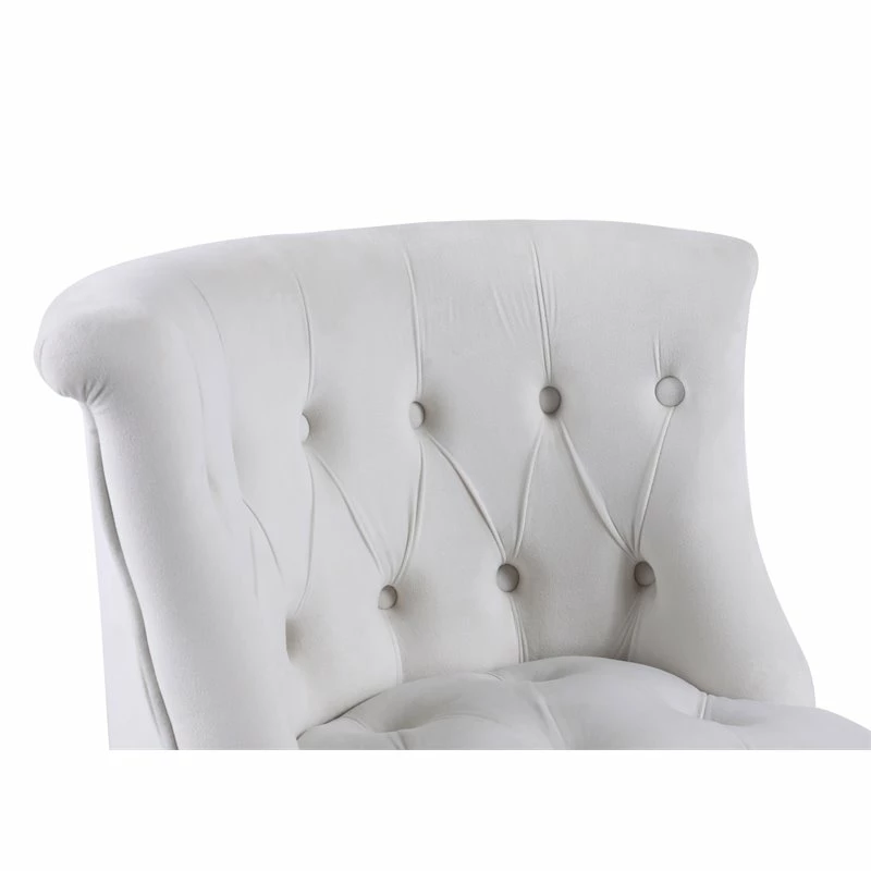 Pemberly Row Velvet Office Chair With Adjustable 360 Degree Swivel In White 19 Pemberly Row Velvet Office Chair With Adjustable 360 Degree Swivel In White - Image 17