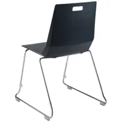 NPS Luvraflex Chair Black Poly Back And Seat Chrome Frame 9 NPS Luvraflex Chair Black Poly Back And Seat Chrome Frame -CYMAX Sales 2761972 3 L
