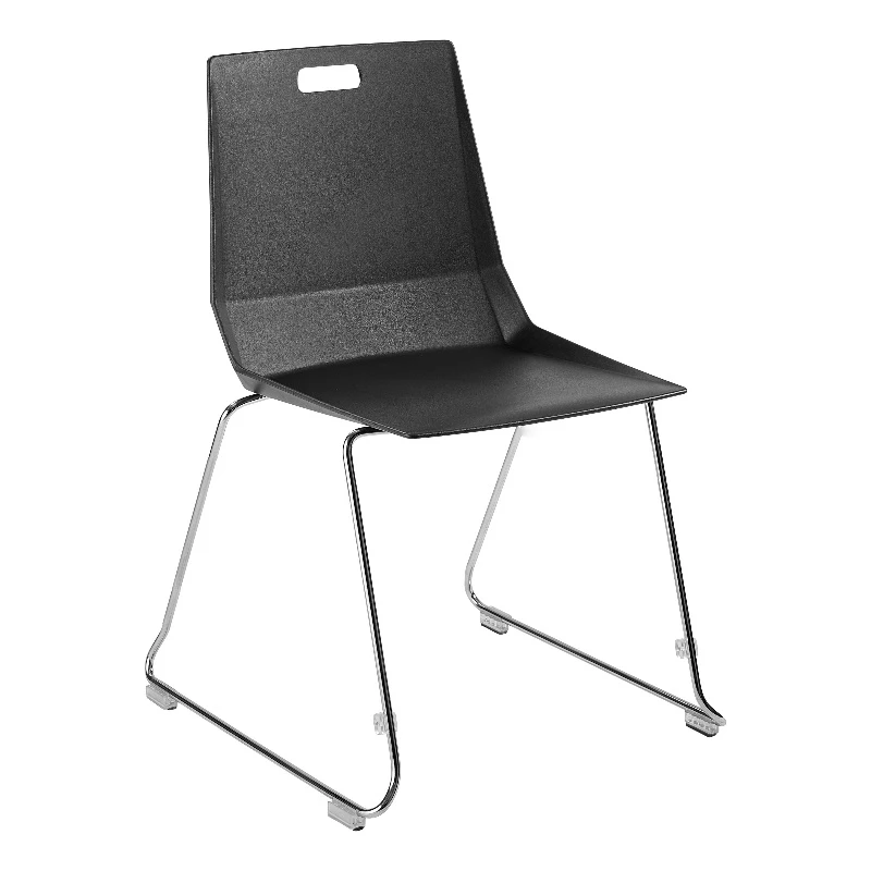 NPS Luvraflex Chair Black Poly Back And Seat Chrome Frame 3 NPS Luvraflex Chair Black Poly Back And Seat Chrome Frame