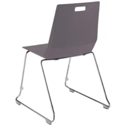 NPS Luvraflex Chair Charcoal Poly Back And Seat Chrome Frame -CYMAX Sales 2761973 3 L