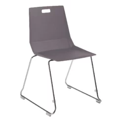 NPS Luvraflex Chair Charcoal Poly Back And Seat Chrome Frame