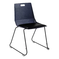NPS Luvraflex Chair Blue Poly Back And Black Padded Seat