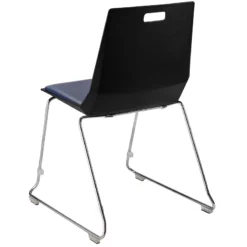 NPS Luvraflex Chair Black Poly Back And Blue Padded Seat -CYMAX Sales 2761976 3 L
