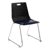 NPS Luvraflex Chair Black Poly Back And Blue Padded Seat -CYMAX Sales 2761976 L