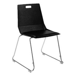 NPS Luvraflex Chair Black Poly Back And Black Padded Seat