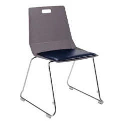 NPS Luvraflex Chair Charcoal Poly Back And Blue Padded Seat