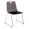 NPS Luvraflex Chair Charcoal Poly Back And Black Padded Seat