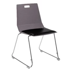 NPS Luvraflex Chair Charcoal Poly Back And Black Padded Seat