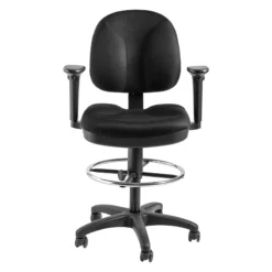 NPS Comfort Task Stool With Arms 24.5"-34.5" Height -CYMAX Sales 2761981 1 L