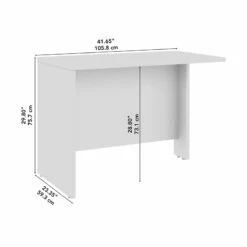 Hampton Heights 42W Desk Return In White - Engineered Wood 12 Hampton Heights 42W Desk Return In White - Engineered Wood -CYMAX Sales 2764052 6 L