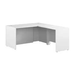 Hampton Heights 60W X 30D Executive L-Shaped Desk In White - Engineered Wood -CYMAX Sales 2764072 4 L