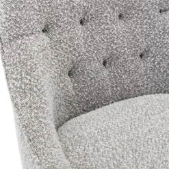 Tindal Office Chair-Salt And Pepper Gray Boucle Fabric Rustic Wood Base 18 Tindal Office Chair-Salt And Pepper Gray Boucle Fabric Rustic Wood Base -CYMAX Sales 2767124 7 L