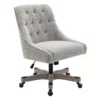 Tindal Office Chair-Salt And Pepper Gray Boucle Fabric Rustic Wood Base -CYMAX Sales 2767124 L