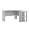 Pemberly Row Modern / Contemporary L Desk With Bookshelves In Dove Gray -CYMAX Sales 2767561 1 L