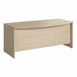 Studio C 72W X 36D Bow Front Desk In Natural Elm - Engineered Wood