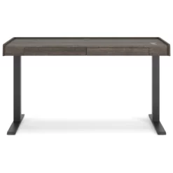 55 Inch Desk Power Adjustable Height USB Ports Wood Grain Dark Brown 9 55 Inch Desk Power Adjustable Height USB Ports Wood Grain Dark Brown -CYMAX Sales 2770021 1 L