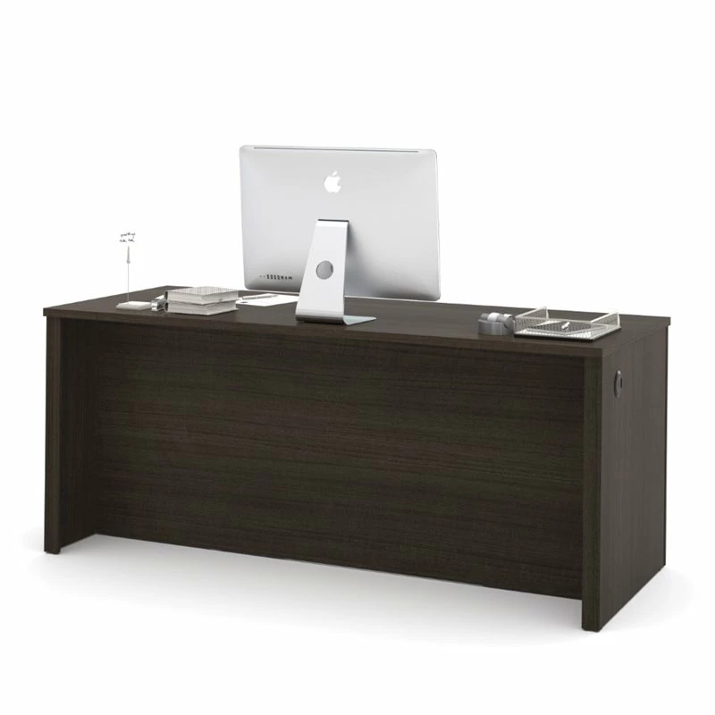 Pemberly Row Contemporary 71" Executive Desk In Dark Chocolate 5 Pemberly Row Contemporary 71" Executive Desk In Dark Chocolate - Image 3
