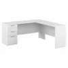Pemberly Row 3-Drawer Contemporary Engineered Wood Desk In Pure White 2 Pemberly Row 3-Drawer Contemporary Engineered Wood Desk In Pure White -CYMAX Sales 2773553 L