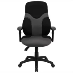 Pemberly Row High Back Mesh Office Swivel Chair In Black And Gray