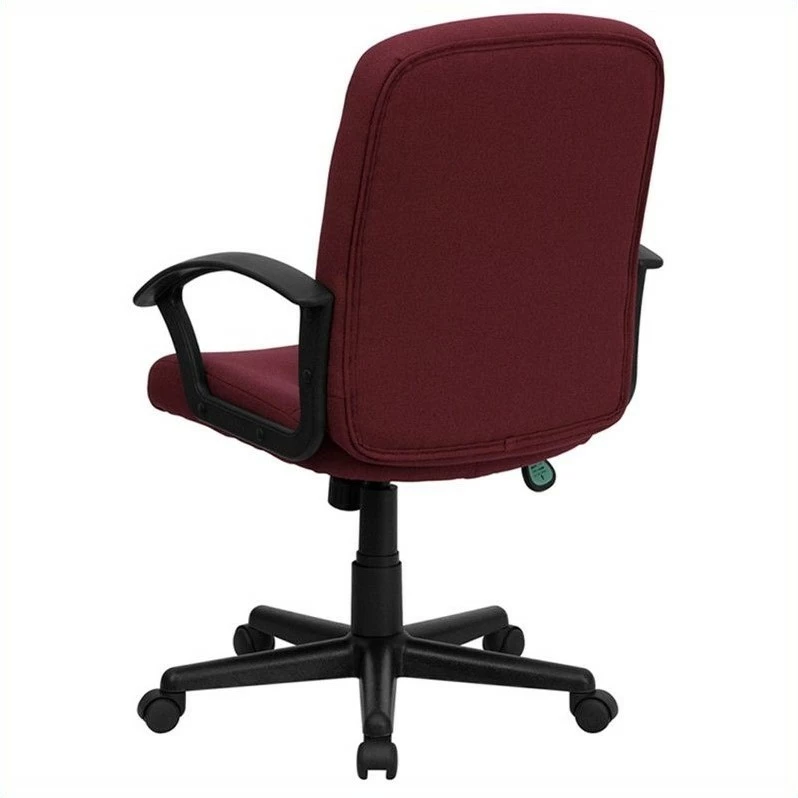 Pemberly Row Mid Back Office Chair With Nylon Arms In Burgundy 5 Pemberly Row Mid Back Office Chair With Nylon Arms In Burgundy - Image 3
