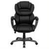 Pemberly Row High Back Office Chair With Leather Padded Loop Arms 1 Pemberly Row High Back Office Chair With Leather Padded Loop Arms -CYMAX Sales 2773971 L