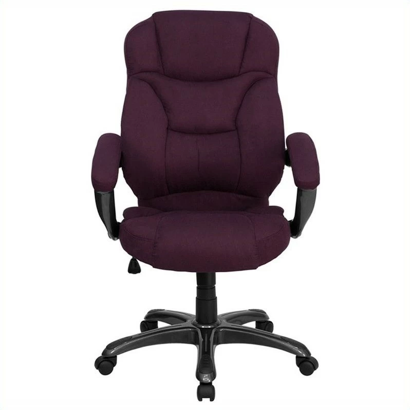 Pemberly Row High Back Microfiber Upholstered Office Chair In Grape 3 Pemberly Row High Back Microfiber Upholstered Office Chair In Grape