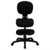 Pemberly Row Mobile Ergonomic Kneeling Office Chair In Black -CYMAX Sales 2773985 L