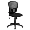 Pemberly Row Mid Back Task Office Chair With Padded Fabric Seat In Black