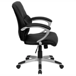 Pemberly Row Mid-Back Contemporary Manager's Office Chair In Black -CYMAX Sales 2774004 2 L