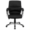 Pemberly Row Mid-Back Contemporary Manager's Office Chair In Black -CYMAX Sales 2774004 L