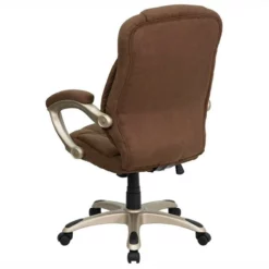 Pemberly Row Contemporary High Back Upholstered Office Chair In Brown -CYMAX Sales 2774025 3 L