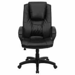 Pemberly Row Contemporary High Back Executive Office Chair In Black