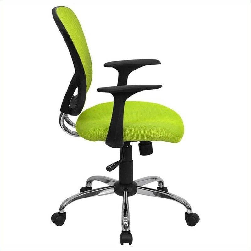 Pemberly Row Contemporary Mid Back Mesh Office Chair In Green 4 Pemberly Row Contemporary Mid Back Mesh Office Chair In Green - Image 2