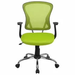 Pemberly Row Contemporary Mid Back Mesh Office Chair In Green