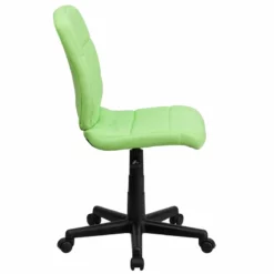 Pemberly Row Contemporary Mid Back Quilted Office Swivel Chair In Green -CYMAX Sales 2774046 1 L