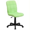 Pemberly Row Contemporary Mid Back Quilted Office Swivel Chair In Green 2 Pemberly Row Contemporary Mid Back Quilted Office Swivel Chair In Green -CYMAX Sales 2774046 L