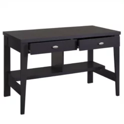 Pemberly Row Modern / Contemporary 2-Drawer Desk In Rich Espresso -CYMAX Sales 2774060 2 L