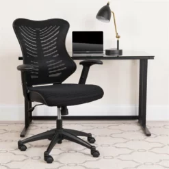 Pemberly Row Contemporary High Back Mesh Office Chair In Black -CYMAX Sales 2774063 1 L