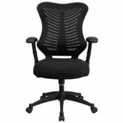 Pemberly Row Contemporary High Back Mesh Office Chair In Black -CYMAX Sales 2774063 4 L