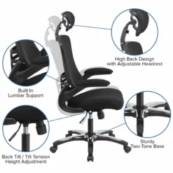 Pemberly Row High Back Executive Office Swivel Chair In Black 13 Pemberly Row High Back Executive Office Swivel Chair In Black -CYMAX Sales 2774074 5 L