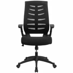 Pemberly Row Contemporary High Back Swivel Office Chair In Black -CYMAX Sales 2774076 3 L