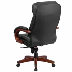 Pemberly Row Contemporary High Back Leather Swivel Office Chair In Black 8 Pemberly Row Contemporary High Back Leather Swivel Office Chair In Black -CYMAX Sales 2774079 2 L