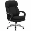 Pemberly Row Big And Tall Fabric Swivel Office Chair In Black -CYMAX Sales 2774087 L