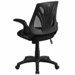 Pemberly Row Contemporary Mid-Back Office Swivel Chair In Black Mesh -CYMAX Sales 2774094 2 L