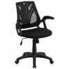 Pemberly Row Contemporary Mid-Back Office Swivel Chair In Black Mesh -CYMAX Sales 2774094 L