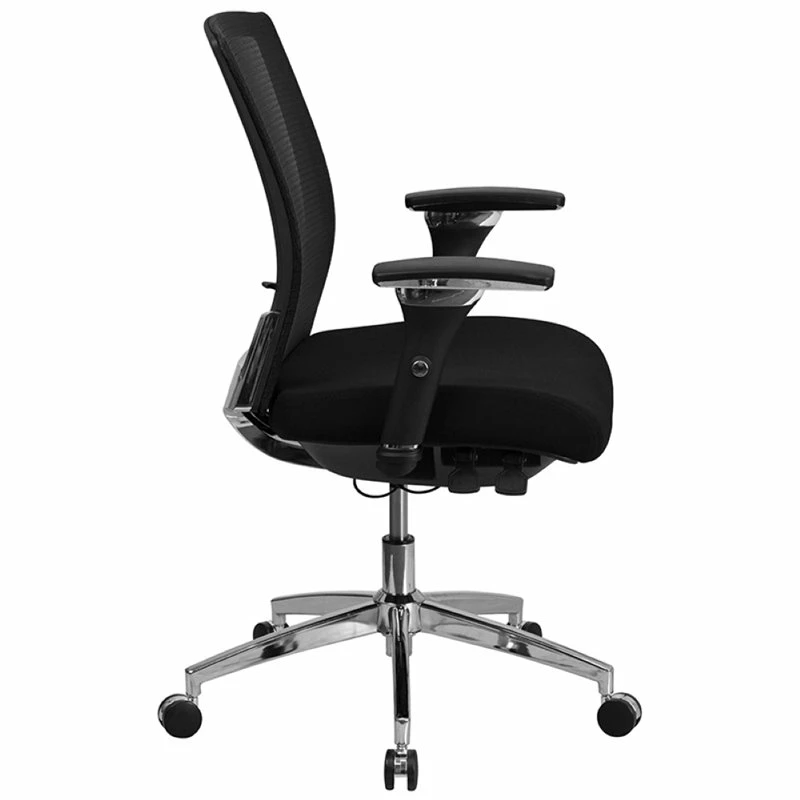 Pemberly Row Modern / Contemporary Mesh Swivel Office Chair In Black 4 Pemberly Row Modern / Contemporary Mesh Swivel Office Chair In Black - Image 2