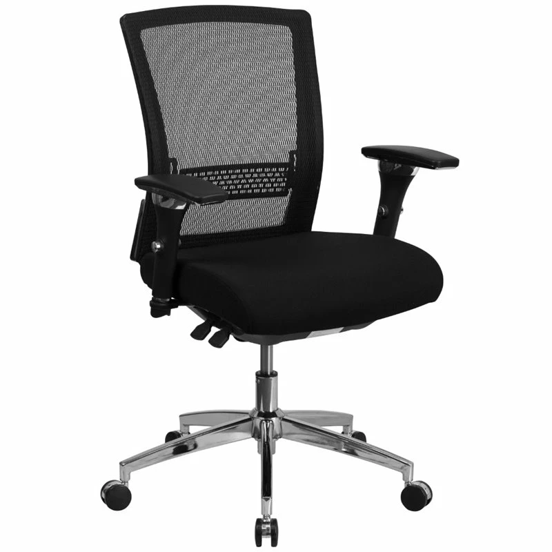 Pemberly Row Modern / Contemporary Mesh Swivel Office Chair In Black 3 Pemberly Row Modern / Contemporary Mesh Swivel Office Chair In Black