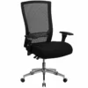 Pemberly Row Contemporary High Back Mesh Swivel Office Chair In Black -CYMAX Sales 2774096 L