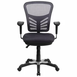 Pemberly Row Contemporary Mid Back Mesh Swivel Office Chair In Dark Gray -CYMAX Sales 2774098 3 L